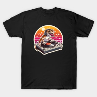 Leopard Gecko DJ Music T-Shirt